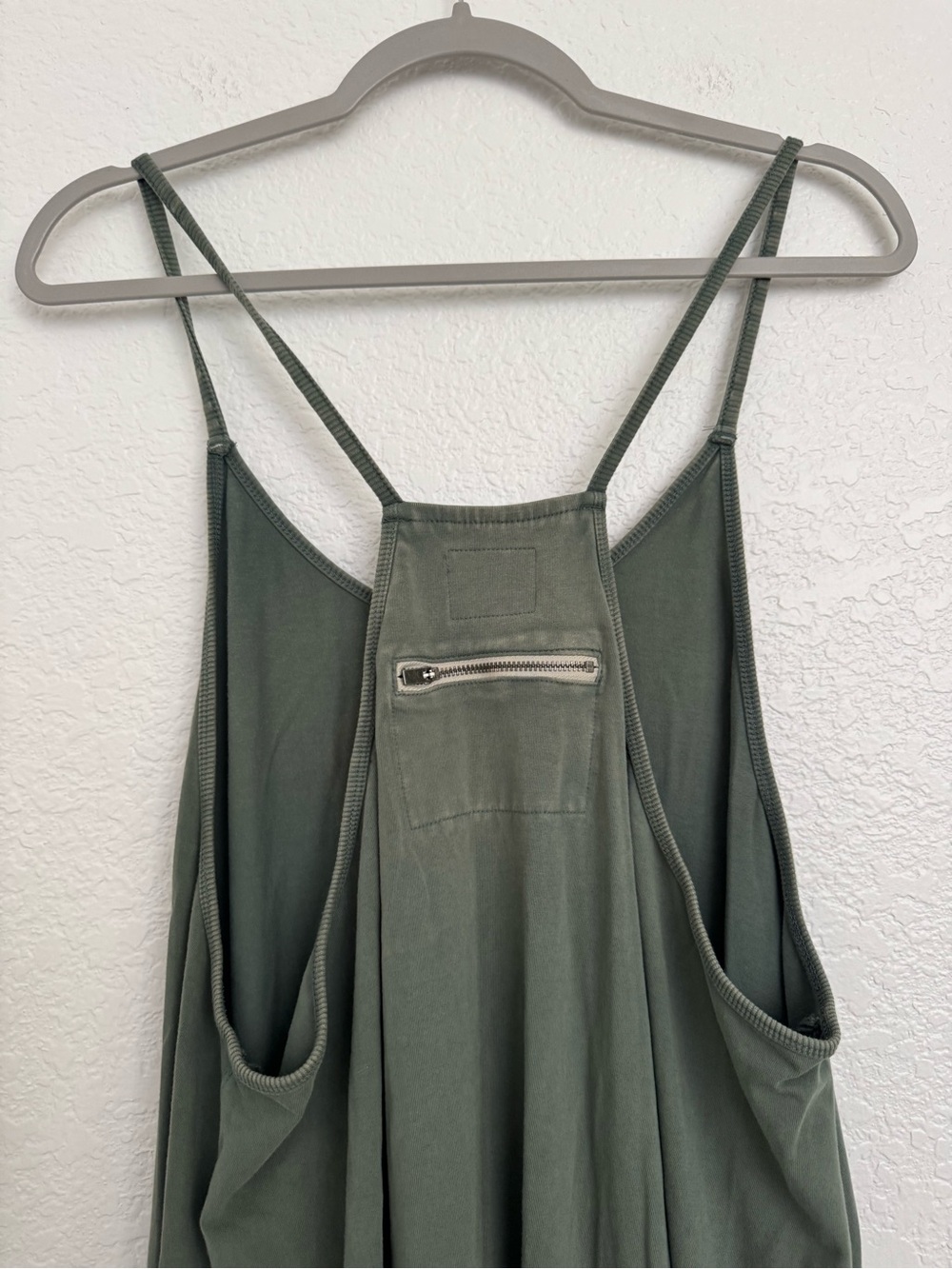 FP Movement Free People Olive Green Spaghetti Strap Jumpsuit with Pockets - Picture 9 of 11